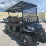 2023 BLACK 6 PASSENGER LIFTED LSV STREET LEGAL LIMO GOLF CART FAST AC MOTOR